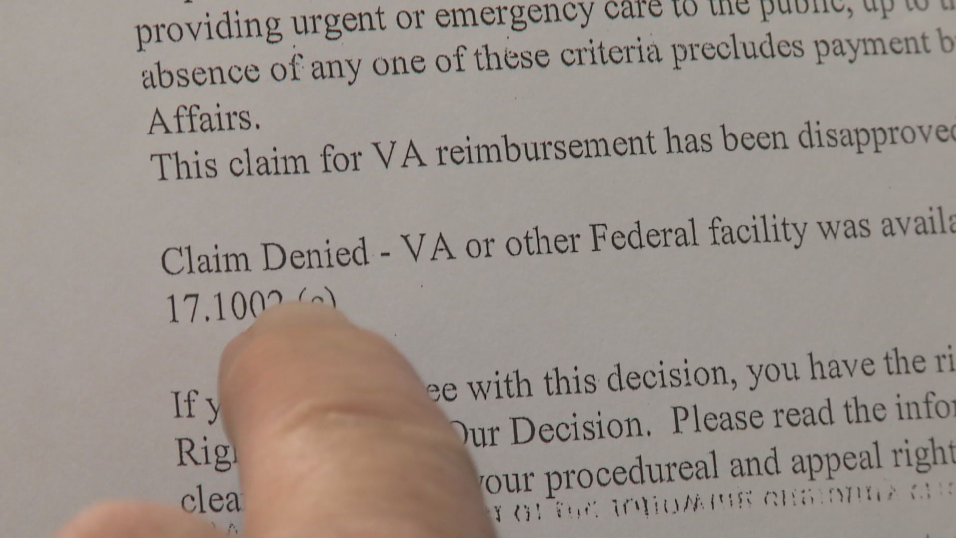 Vet turned over to collections after VA bill denial